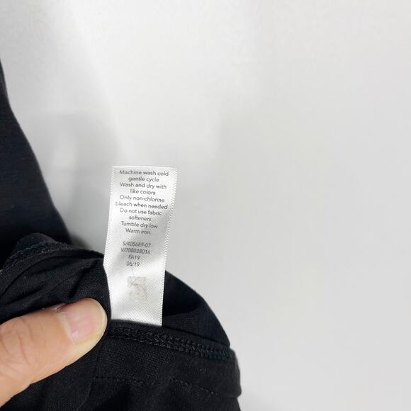 Athleta Small S Black Essence Vital Tie Back Tank Top Round Neck Workout Active - Picture 8 of 10